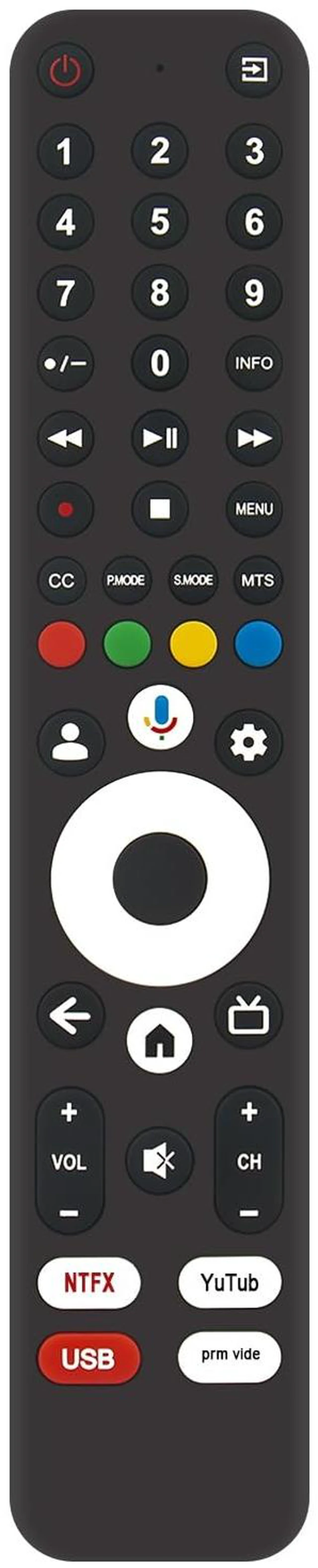 Main image of Replace Voice Remote fit for Tutu 43" 24" 32" Ultra HD 4K LED Google TV Smart TV 2023 Model 43N1 24F1 32Q1 TSG43 TSG24 TSG32 40Q1