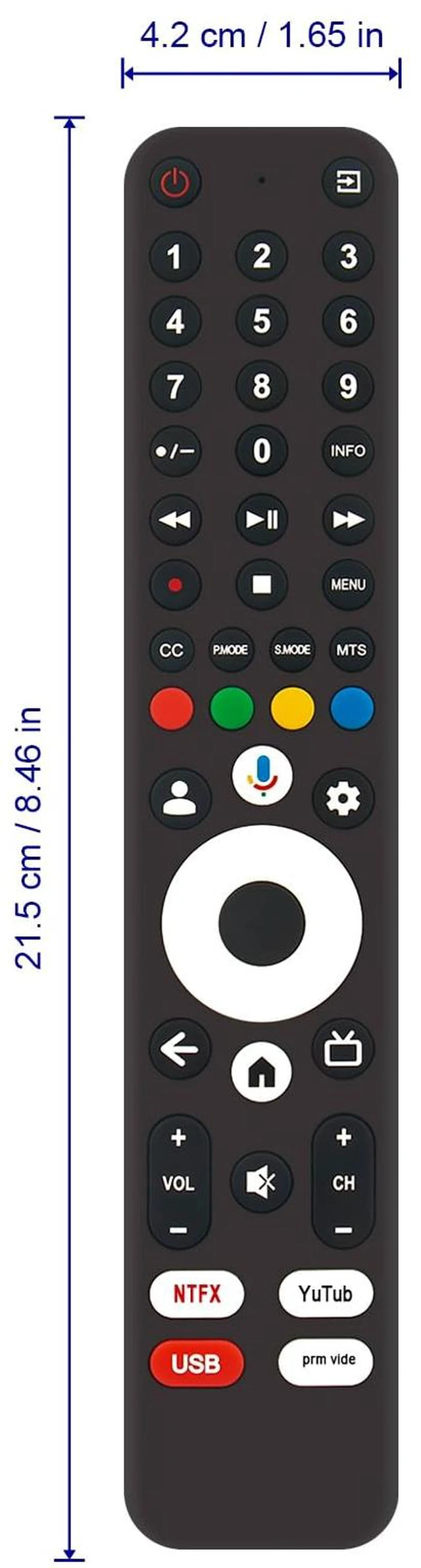 Alt view image 4 of 7 - Replace Voice Remote fit for Tutu 43" 24" 32" Ultra HD 4K LED Google TV Smart TV 2023 Model 43N1 24F1 32Q1 TSG43 TSG24 TSG32 40Q1