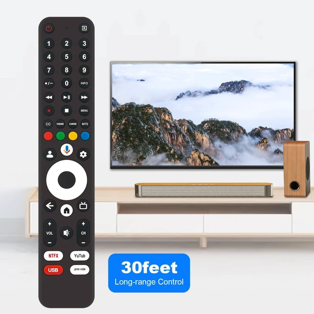 Alt view image 5 of 7 - Replace Voice Remote fit for Tutu 43" 24" 32" Ultra HD 4K LED Google TV Smart TV 2023 Model 43N1 24F1 32Q1 TSG43 TSG24 TSG32 40Q1