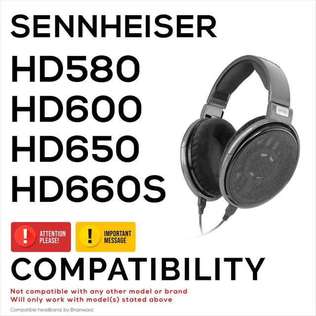 Alt view image 2 of 7 - Replacement Headband for SENNHEISER HD580, HD600, HD650 & HD660S Headphones - Soft Woven Fabric & Foam Cushion Pad for Additional Comfort by