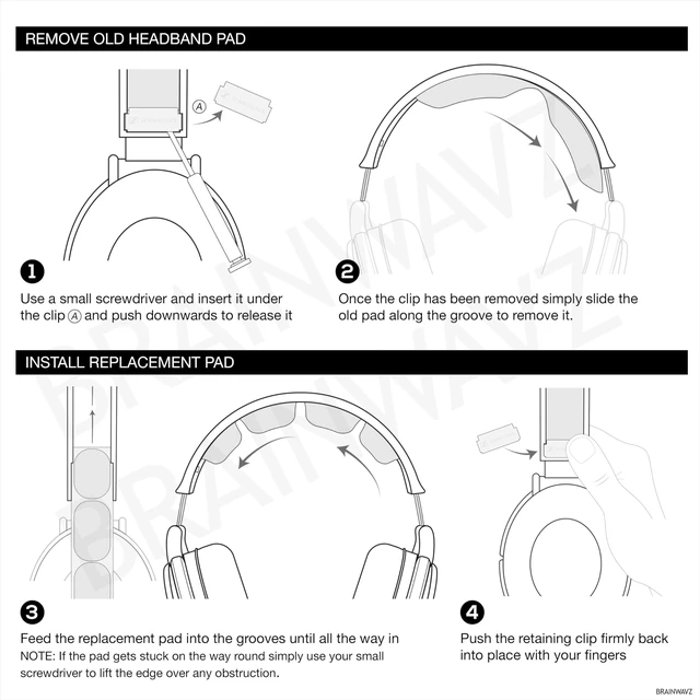 Alt view image 6 of 7 - Replacement Headband for SENNHEISER HD580, HD600, HD650 & HD660S Headphones - Soft Woven Fabric & Foam Cushion Pad for Additional Comfort by
