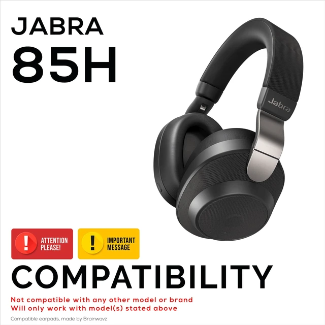 Alt view image 2 of 7 - Replacement Earpads for Jabra Elite 85H Wireless Headphones - Soft PU Leather & Memory Foam Ear Pad for Additional Comfort - by