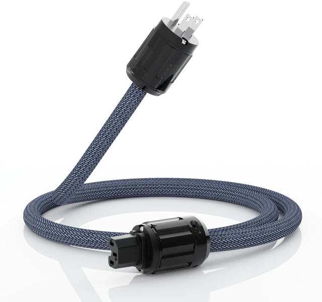 Main image of 12AWG HiFi Audio AC Power Cable with 3-Prong Rhodium Plated Plugs(1.5M) Audiophile Power Cord 125V 15A High Quality Braided Sleeves Power Line with Power Filter/Turntable, Amplifier/CD Player/DAC