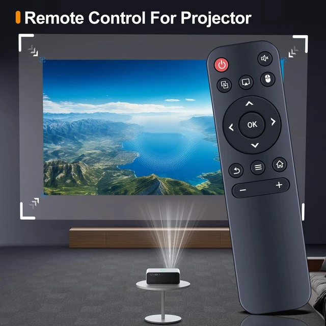 Alt view image 2 of 7 - Replacement Remote Control for WellSonic HY300PRO+, TOPTRO TP2 Projector for LYNCAST X1AQ, Trunera HY300 PRO, WEMI, CAMWORLD Smart Mini Projector