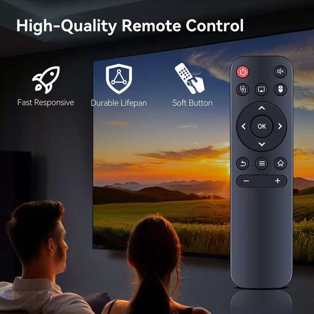 Alt view image 3 of 7 - Replacement Remote Control for WellSonic HY300PRO+, TOPTRO TP2 Projector for LYNCAST X1AQ, Trunera HY300 PRO, WEMI, CAMWORLD Smart Mini Projector