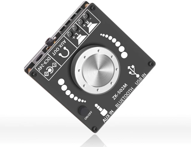 Main image of Mini Bluetooth Amplifier 50W+50W Dual Channel Stereo Power Output,DC 12V, Bluetooth+ AUX+ USB Input