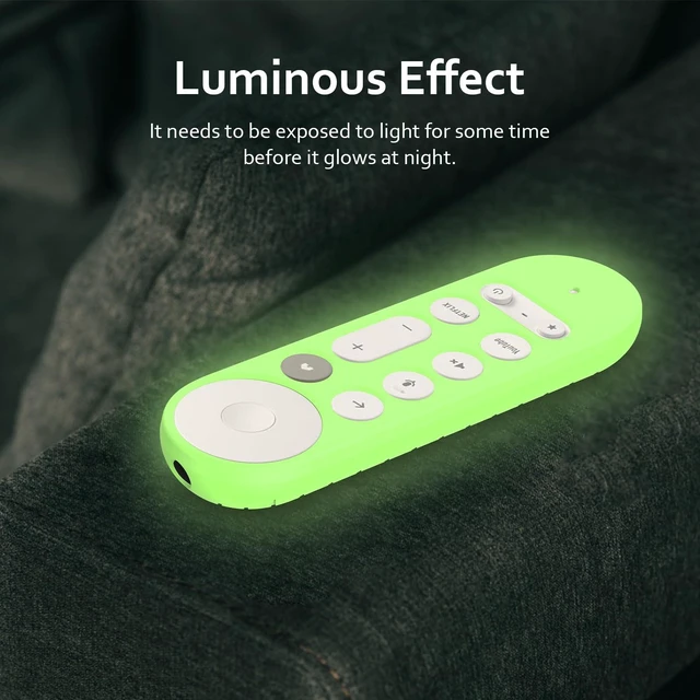 Alt view image 2 of 7 - Case Cover for Google TV 4K Remote 2024 Case Glow in Dark(Luminous Green and Hot Pink)