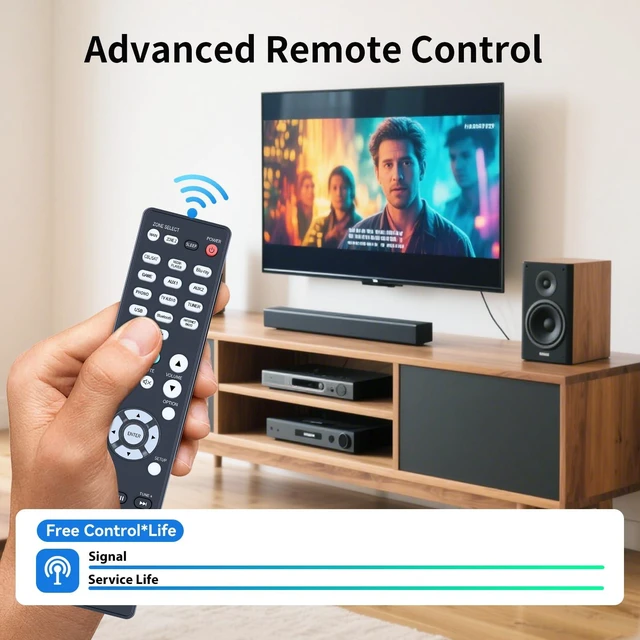 Alt view image 2 of 7 - RC-1244 Replacement Remote Control for Denon 7.2 Ch 8K Home Theater for AVR-X1700H AVR-X1700H-DAB AVR-S760H