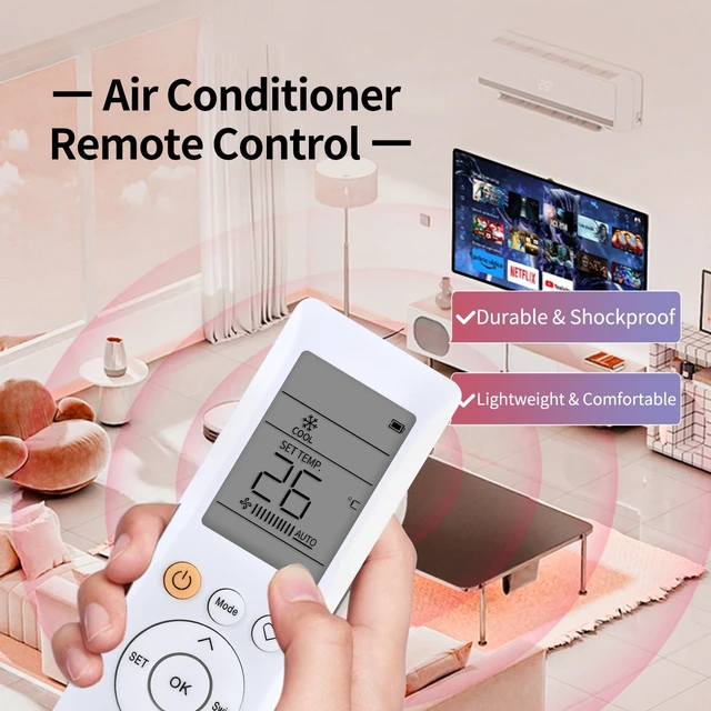 Alt view image 2 of 7 - Replacement Remote Control for Midea Ultra Quiet Portable Air Conditioner For Midea MAP14S1TBL, MAP14AHS1TWT Replacement Air Conditioner Remote Control
