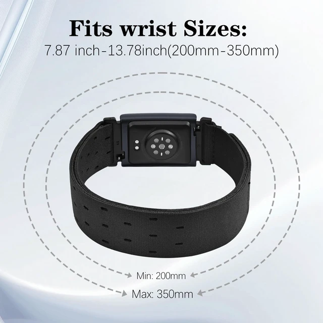 Alt view image 2 of 7 - Bicep Band Compatible with Amazfit Helio, 41cm Long Breathable Nylon Arm/Ankle Strap for Amazfit Bip 6/Bip 5/Gtr 4/Gtr 3/Gtr 2/47mm/Balance