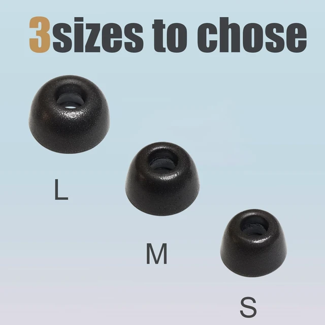 Alt view image 5 of 6 - Memory Foam Ear Tips for Sennheiser Momentum 4 TWS, L/M/S Replacement Tips Anti-Slip Earbuds Tips for Sennheiser Momentum TW4 Comfort & Noise Isolation, Fits Charging Case, 3 Pairs