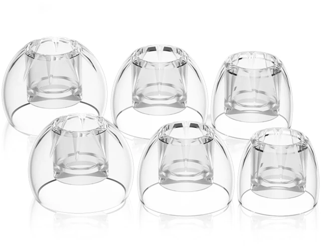 Main image of KZ LS01 in Ear Monitor Ear Tips, Crystal-Clear Liquid Silicone Earplugs S/M/L Size 3 Pair, High Soft Elasticity, Earbuds Fit for Most In-ear Headphones with 4mm Nozzles