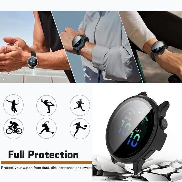 Alt view image 5 of 6 - [4-Pack vivoactive 6 Screen Protector Case Compatible with Garmin vívoactive® 6 Smart Watch, Ultra-Thin Scratch Resistant Cover with Tempered Glass for Women Men