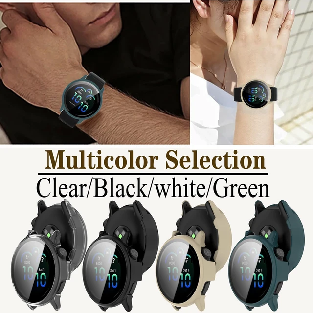 Alt view image 6 of 6 - [4-Pack vivoactive 6 Screen Protector Case Compatible with Garmin vívoactive® 6 Smart Watch, Ultra-Thin Scratch Resistant Cover with Tempered Glass for Women Men