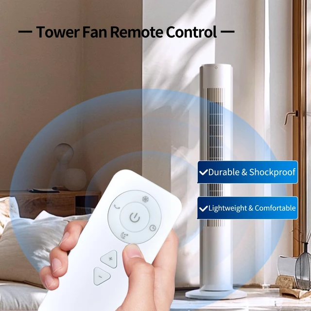 Alt view image 2 of 7 - New Fan Replacement Remote Control for ULTTY CR021 90°Bladeless Tower Fan and Air Purifier in one (Color