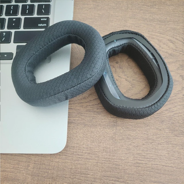 Alt view image 6 of 6 - Professional Replacement Earpads Cushions for Logitech G435 Bluetooth Wireless Gaming Headset, Breathable Fabric & Foam, Black