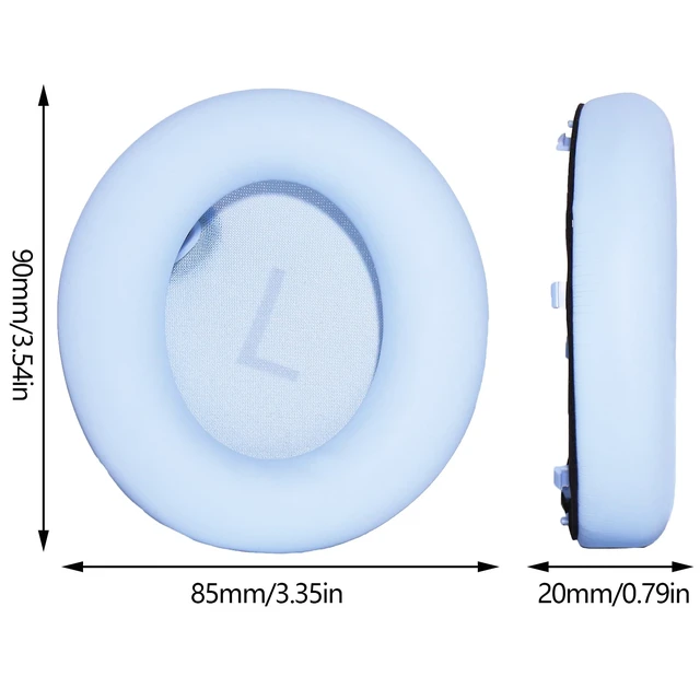 Alt view image 5 of 7 - Ear Pads Replacement for Anker Soundcore Space One (S1) Headphones - Blue Ear Cushions with Soft Protein Leather, Noise Isolation Foam Cover, Not Space One Pro, All-Day Comfort