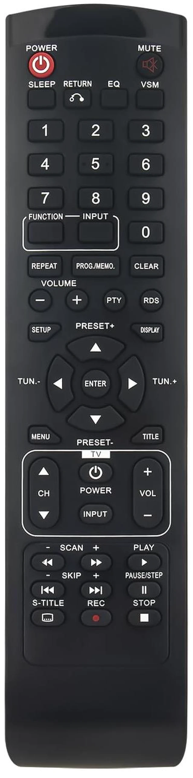 Main image of New AKB36087607 Replacement Remote Control fit for LG DVD CD Receiver Home Theater System HT-303SU HT-303SD HT303SU HT303SUW HT303SD HT353SD