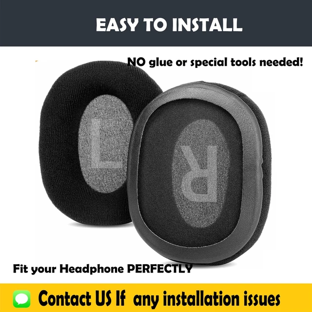 Alt view image 4 of 6 - Replacement Earpads Cushion Compatible with Redragon H510 Zeus H710 Helios Headsets Ear Pads with Soft Fabric&High Density Foam
