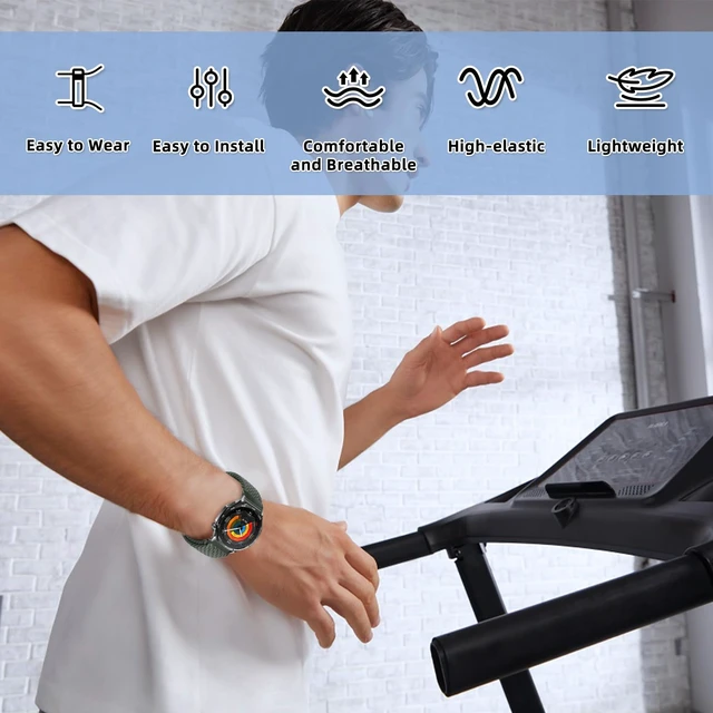 Alt view image 4 of 7 - 22mm Nylon Band for Amazfit Balance 3/Bip 6/Bip 5 Breathable, Soft, Comfor, Woven Nylon Sport Replacement Band for Amazfit Active Max/Cheetah 2 Ultra, for Garmin Venu 4 45mm