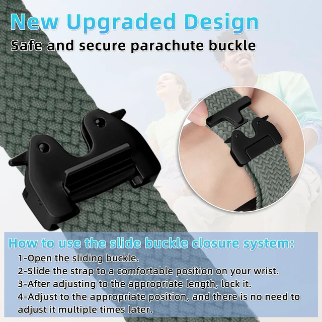Alt view image 5 of 7 - 22mm Nylon Band for Amazfit Balance 3/Bip 6/Bip 5 Breathable, Soft, Comfor, Woven Nylon Sport Replacement Band for Amazfit Active Max/Cheetah 2 Ultra, for Garmin Venu 4 45mm
