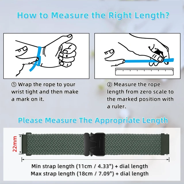 Alt view image 7 of 7 - 22mm Nylon Band for Amazfit Balance 3/Bip 6/Bip 5 Breathable, Soft, Comfor, Woven Nylon Sport Replacement Band for Amazfit Active Max/Cheetah 2 Ultra, for Garmin Venu 4 45mm