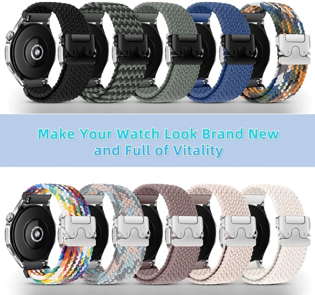 Alt view image 2 of 7 - 22mm Nylon Band for Amazfit Balance 3/Bip 6/Bip 5 (Starlight) Breathable, Soft, Comfor, Woven Nylon Sport Replacement Band for Amazfit Active Max/Cheetah 2 Ultra, for Garmin Venu 4 45mm