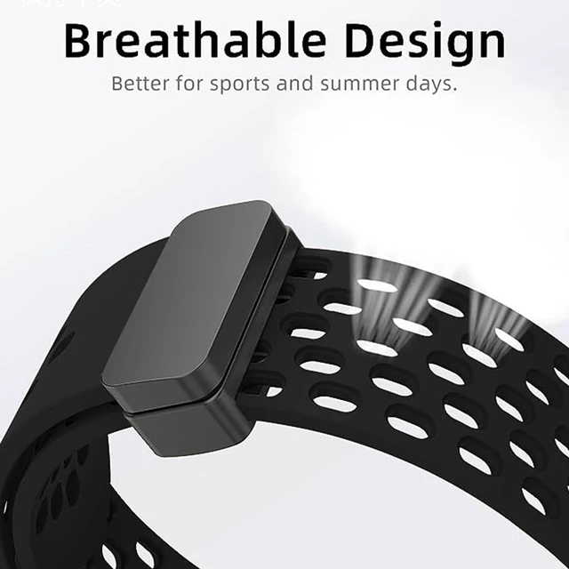 Alt view image 7 of 7 - Compatible with Cubitt Viva Pro Bands, Quick Release Breathable Silicone Replacemet Band Straps Compatible with Cubitt Viva Pro, Viva, Aura Pro 2, 1 / Aura 2, 1 / Terra Smart Watch