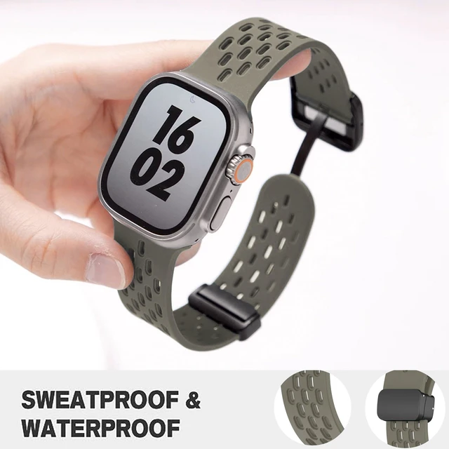Alt view image 2 of 6 - Compatible with Cubitt Viva Pro Bands, Quick Release Breathable Silicone Replacemet Band Straps Compatible with Cubitt Viva Pro, Viva, Aura Pro 2, 1 / Aura 2, 1 / Terra Smart Watch