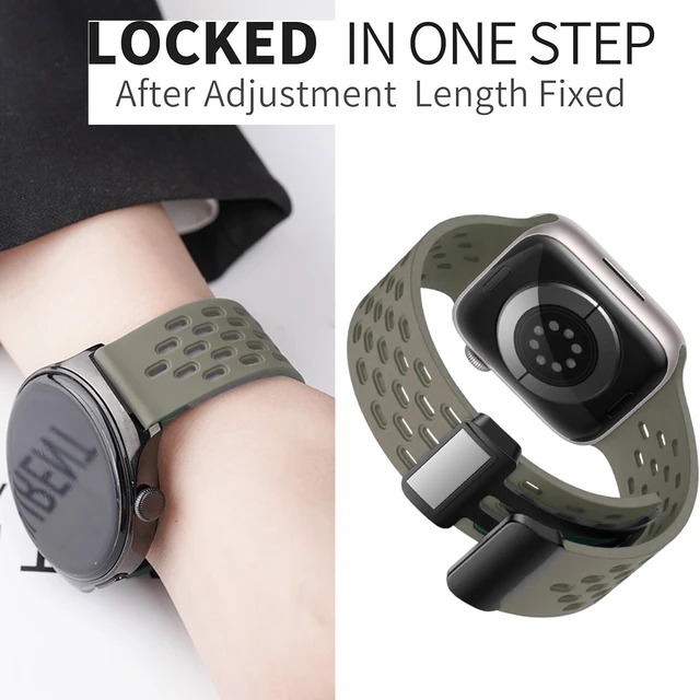 Alt view image 3 of 6 - Compatible with Cubitt Viva Pro Bands, Quick Release Breathable Silicone Replacemet Band Straps Compatible with Cubitt Viva Pro, Viva, Aura Pro 2, 1 / Aura 2, 1 / Terra Smart Watch