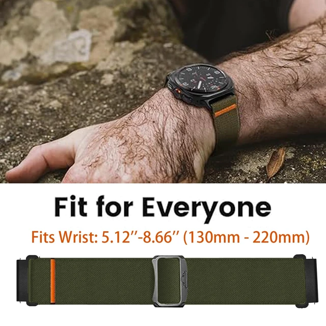 Alt view image 7 of 7 - Compatible for Voice Caddie T11 PRO Bands, 20mm, 22mm Quick Release Stretchy Solo Loop Adjustable Nylon Replacement StrapsCompatible for Voice Caddie T11 PRO, T9 Watch (Green, 22mm size band)