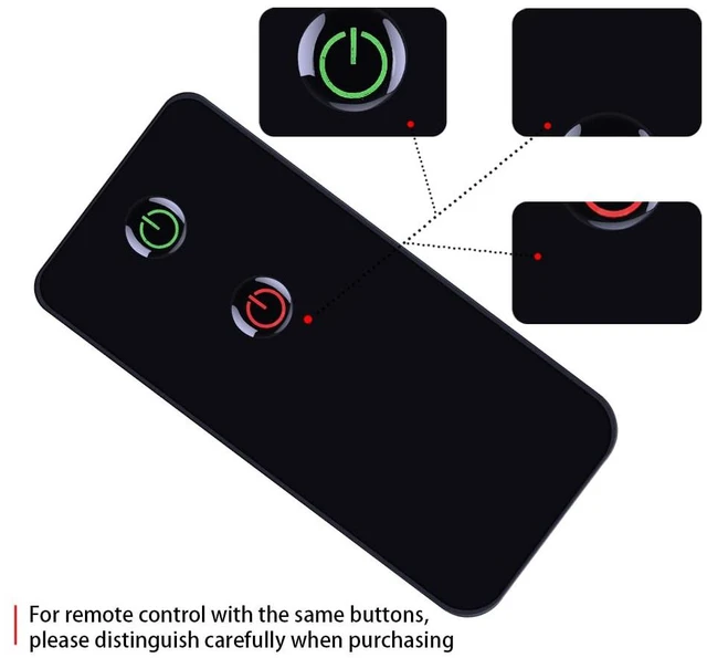 Alt view image 4 of 6 - Replacement Remote Control Compatible with Luminara On-Off Remote for Remote Ready Real-Flame Effect LED Flameless Candles - Needs 2pcs AAA Battery