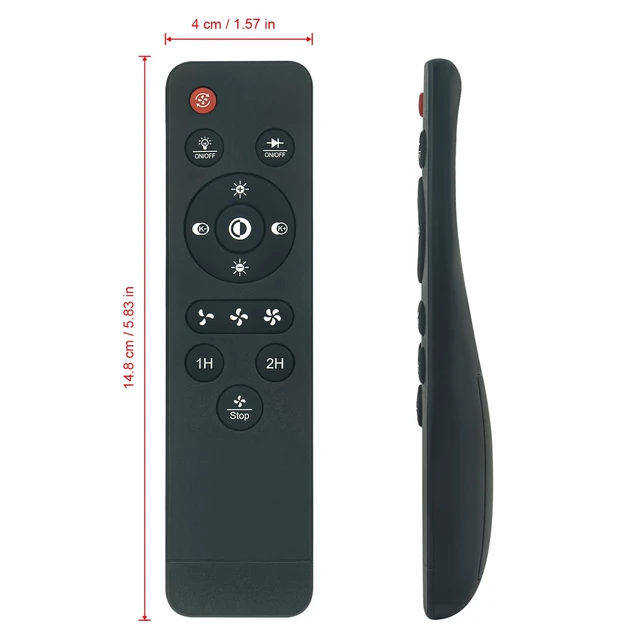 Alt view image 6 of 7 - Replacement Remote Control Compatible with PINFM Bladeless Ceiling Fan