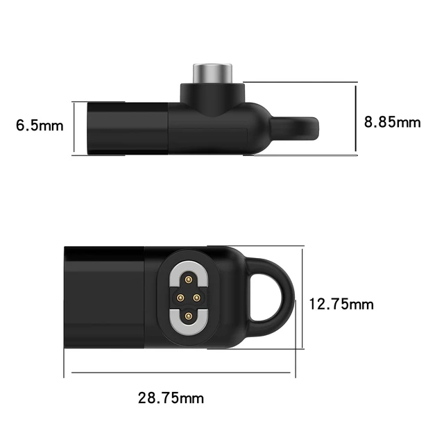 Alt view image 2 of 7 - 2-Pack USB C Magnetic Charger Adapter for SHOKZ OpenSwim Pro, OpenSwim Pro 2 Headphones, Type C Cable Charging Converter for SHOKZ S710 S720 Open-Ear Bone Conduction Headphones