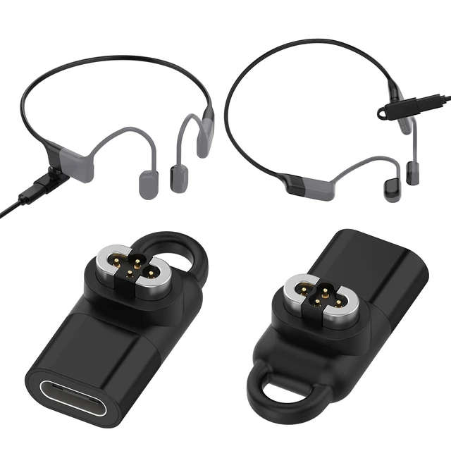 Alt view image 3 of 7 - 2-Pack USB C Magnetic Charger Adapter for SHOKZ OpenSwim Pro, OpenSwim Pro 2 Headphones, Type C Cable Charging Converter for SHOKZ S710 S720 Open-Ear Bone Conduction Headphones
