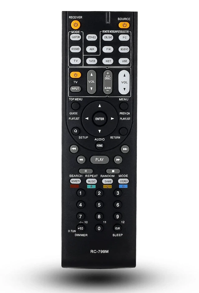 Main image of Replacement Remote Control for Onkyo TX-SR608 TX-SR806 TX-SR304 HT-R591 HT-R558 HT-S5400 HT-R690 HT-RC360 TX-NR626 Receiver