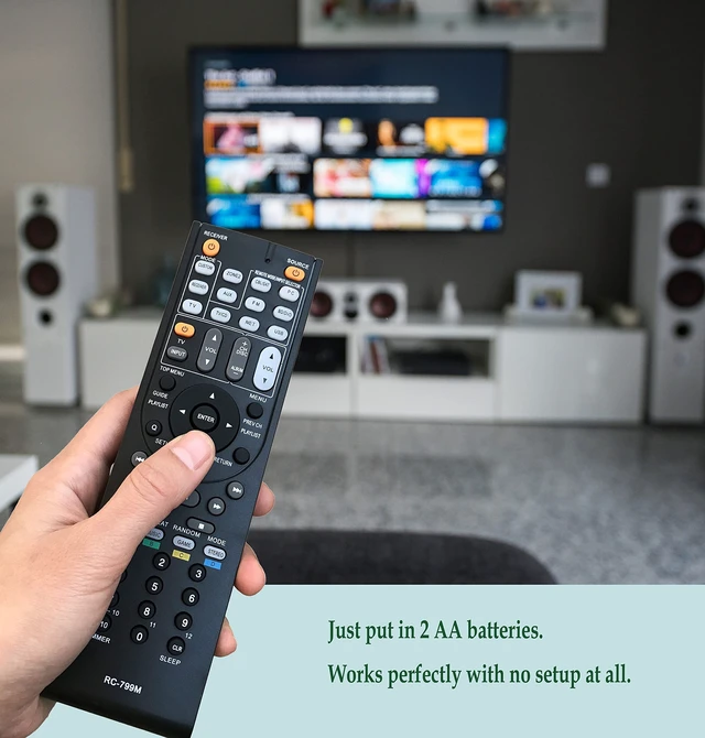Alt view image 6 of 6 - Replacement Remote Control for Onkyo TX-SR608 TX-SR806 TX-SR304 HT-R591 HT-R558 HT-S5400 HT-R690 HT-RC360 TX-NR626 Receiver