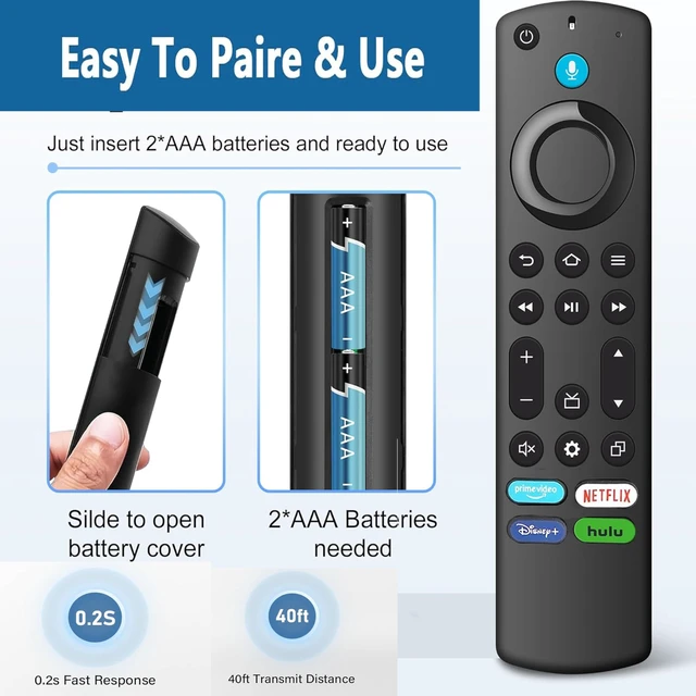 Alt view image 7 of 7 - Replacement Remote for All Insignia-Toshiba-Pioneer-Fire-Smart-TVs, Voice Control