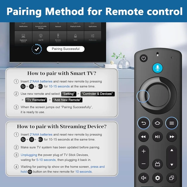 Alt view image 6 of 7 - Replacement Remote for All Insignia-Toshiba-Pioneer-Fire-Smart-TVs, Voice Control