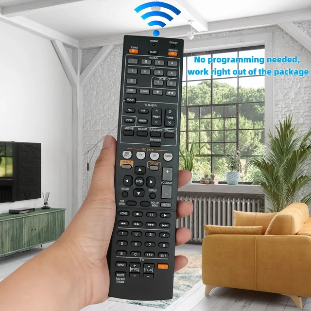 Alt view image 5 of 7 - Universal Replacement Remote Control Fit for 491 RX-V1065 RX-V1065BL HTR-6260 RAV287-WR002100 RAV290-WR002400 YHT-695BL HTR-7065 for Yamaha AV Receiver
