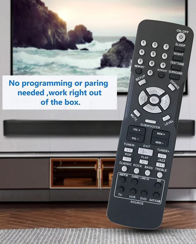 Alt view image 3 of 3 - Replacement Remote Control for RCA RCR192AB1 RCR192AB2 RT2760 RT2770 RT2870 RT2906 RT2910 RT2911 RT2781BE RT2781HBU RT2781H RT2761HB RT2780R Home Theatre System
