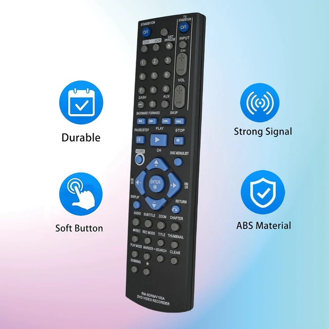 Alt view image 6 of 7 - Universal Replacement Remote Control for JVC DR-MV7 DR-MV7S DR-MV7SUS DR-MV77SU DR-MV79B DVD HDD Video Recorder