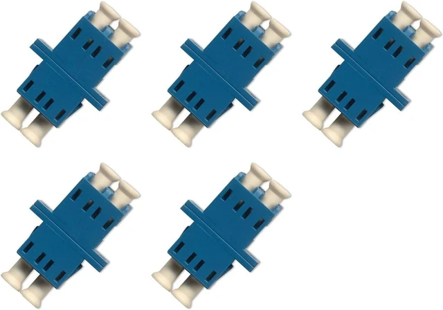 Main image of Fiber Optic Cable Adapter/Coupler LC-LC Duplex Singlemode 5 Pack