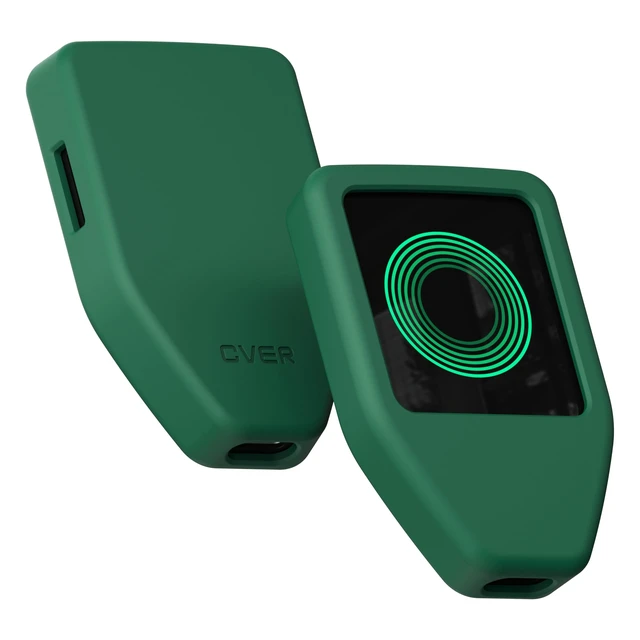 Alt view image 3 of 4 - Silicone Case for Trezor Safe 5, Full Coverage Protection, Screen & Port Access (Green)