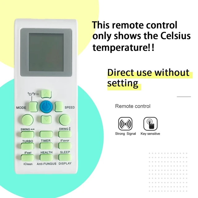 Alt view image 4 of 7 - YKR-P/001E Replacement AC Remote Control for AUX YKRP/002E YKR-P/002E YKR-P/003E ASW-H12A2INV