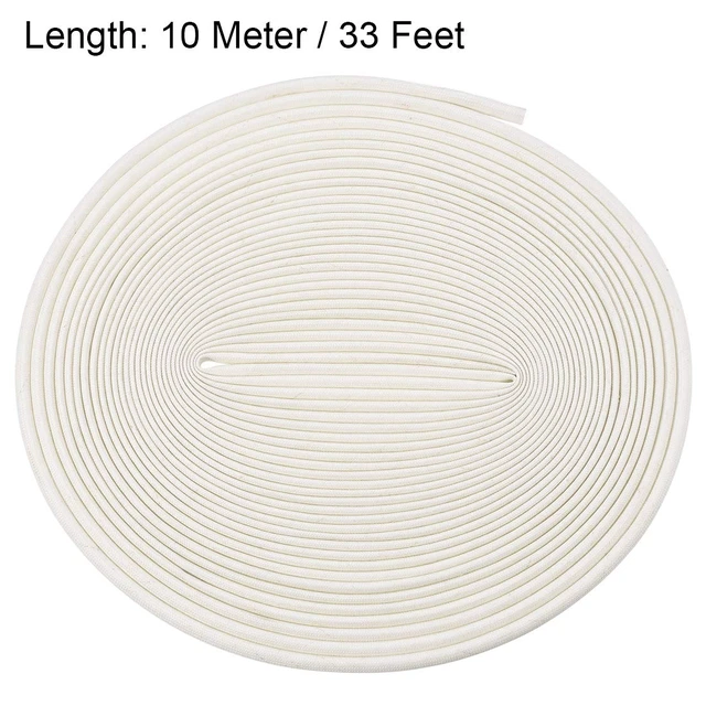 Alt view image 2 of 5 - Insulation Braid Sleeve, 33Ft-4mm High TEMP Silicone Fiberglass Sleeve White