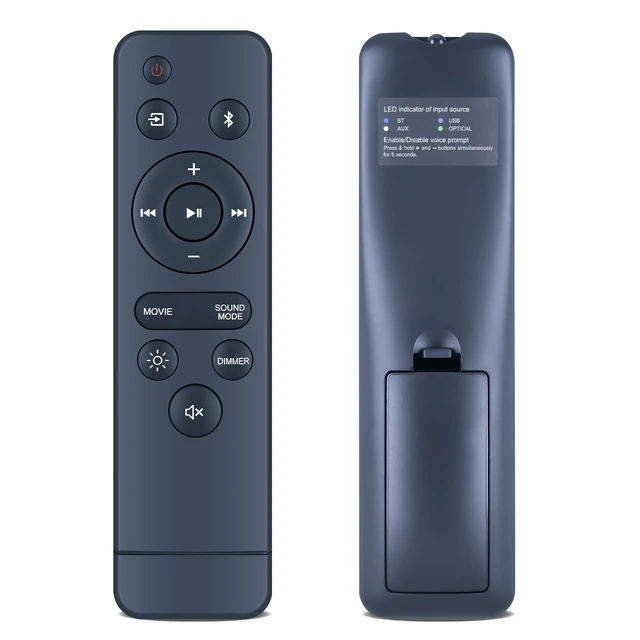 Alt view image 6 of 7 - Replacement Remote Control Intended for Onn Soundbar 20 Inch Sound Bar Speaker 100075108