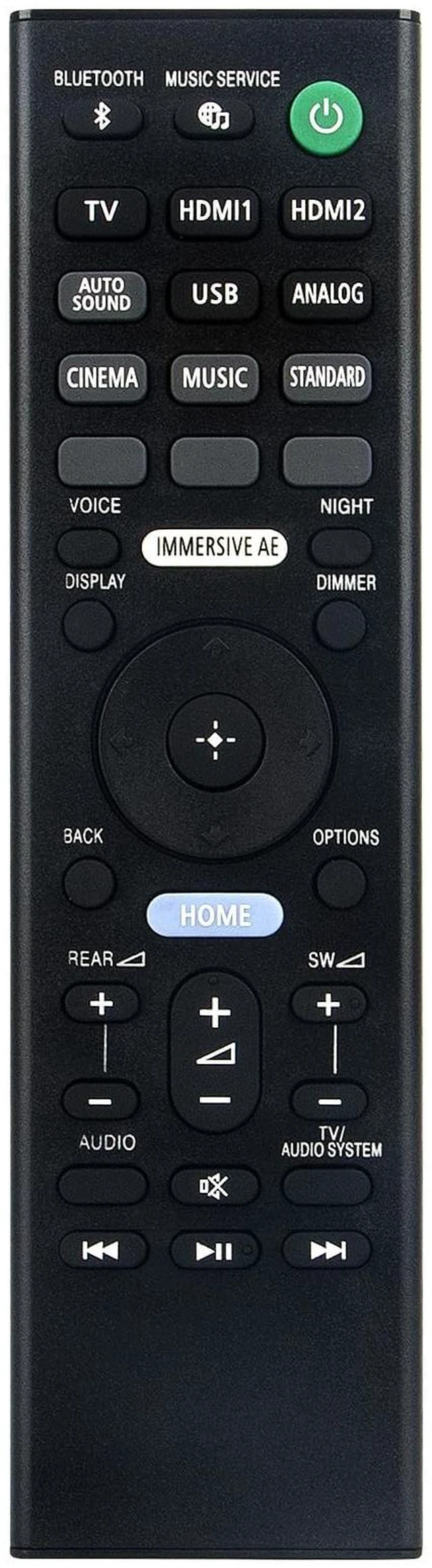 Alt view image 7 of 7 - RMT-AH509U Replace Remote Control fit for Sony Sound Bar Surround Speaker HT-A7000 HT-A9 1-009-357-11 RMT-AH509J RMT-AH508U RMT-AH508J