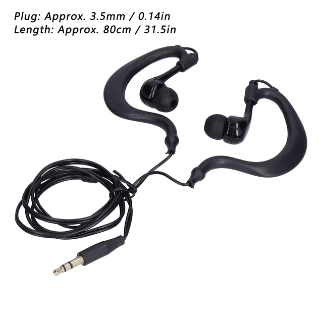 Alt view image 6 of 7 - Underwater Swimming Headphones, Stereo Headphones with 3.5 Mm Ear Hook, Wired Sports Earphones for Swimming, Running, Surfing (Black)
