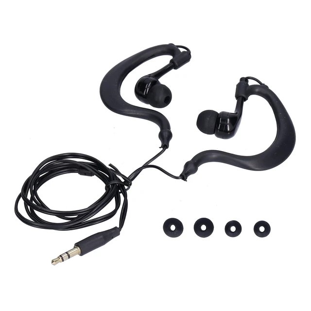 Alt view image 7 of 7 - Underwater Swimming Headphones, Stereo Headphones with 3.5 Mm Ear Hook, Wired Sports Earphones for Swimming, Running, Surfing (Black)